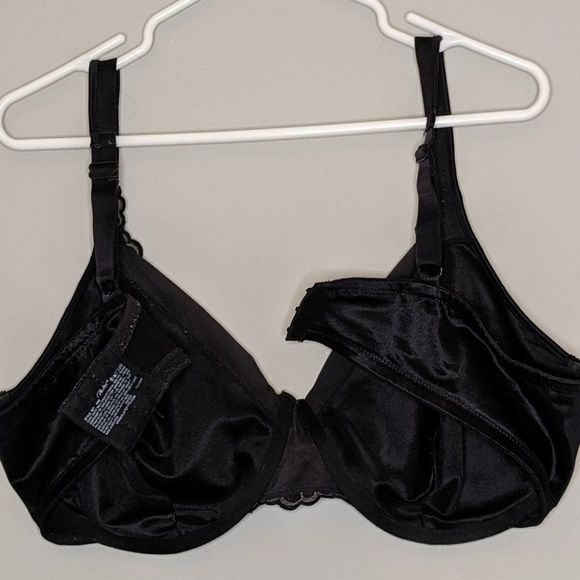 Playtex Bra Black with Gold Stitching 42D - Picture 6 of 8